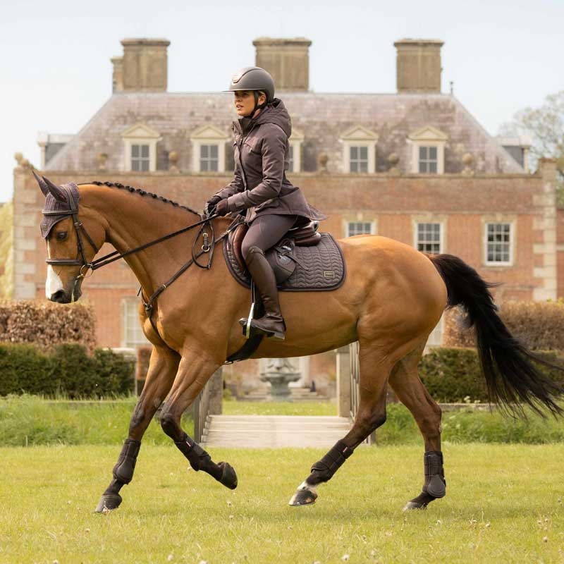LeMieux Jumping underlag "Heritage Herringbone" - Cocoa