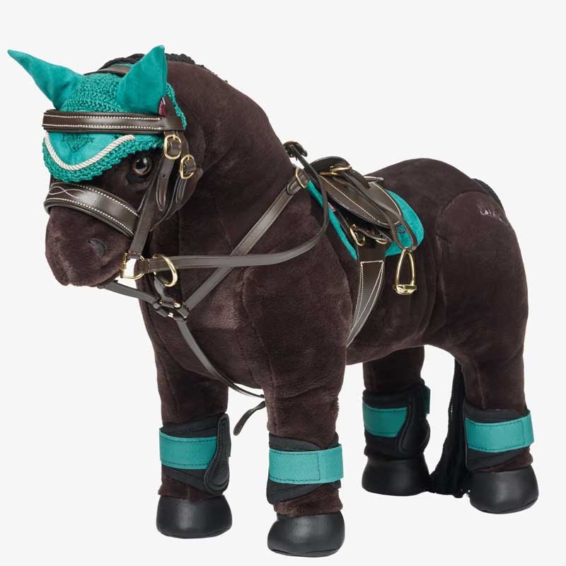 Lemieux "Mini Pony" martingal - brun på sort legetøjshest