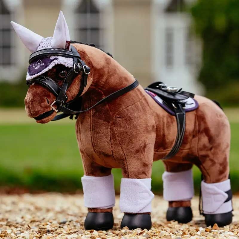 Lemieux "Mini Pony" bandager - Lilac på brun legetøjshest