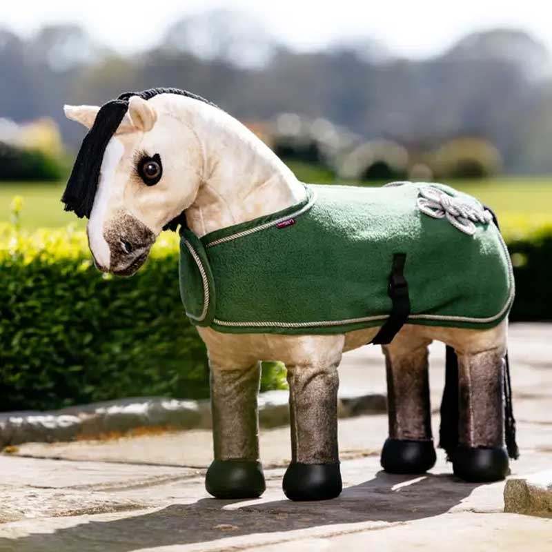 LeMieux fleecedækken til mini pony i hunter green på legetøjshest