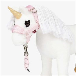LeMieux mini pony grime i pink med glitter på legetøjshest