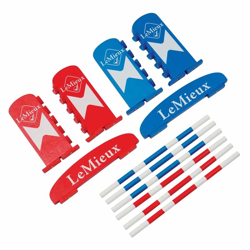 LeMieux "Mini pony" spring til legetøjsheste 2 stk - Blå/Rød/Hvid