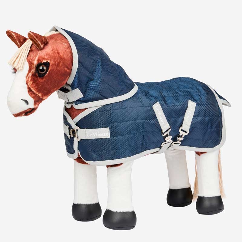 Stalddækken i navy til mini pony fra lemieux