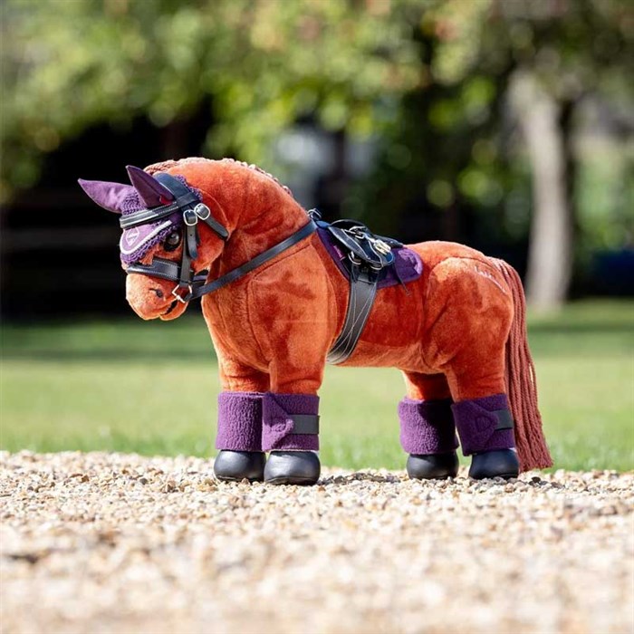 LeMieux mini pony legetøjshest med underlag i lilla