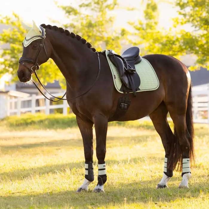 LeMieux Dressage Suede underlag - Macaron