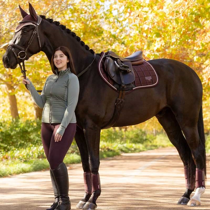 LeMieux Classic Loire Jumping underlag - Damson på hest med rytter