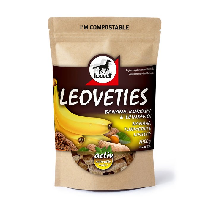 Leovet Leoveties hestebolcher - banan/gurkemeje/hørfrø