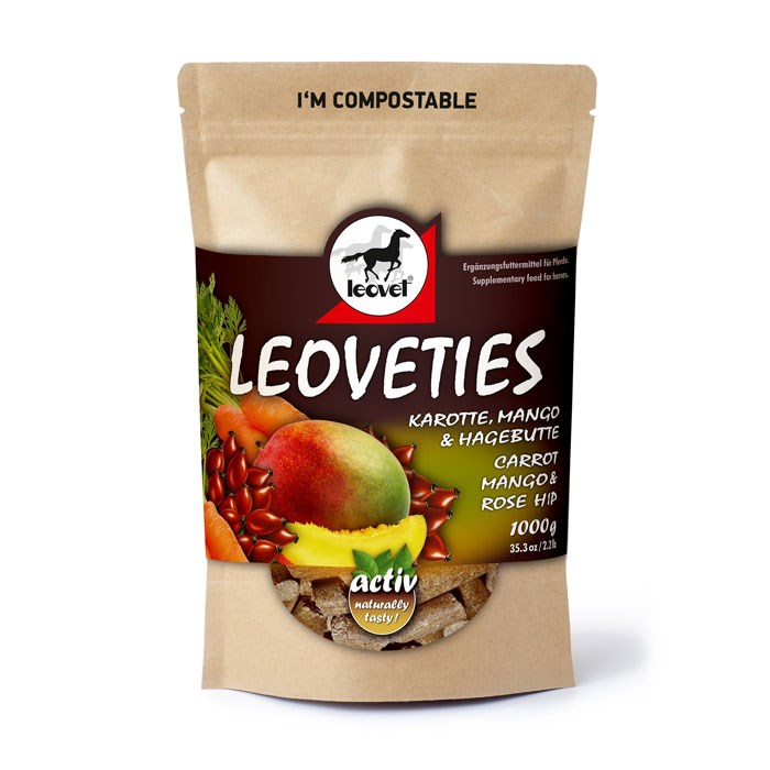 Leovet Leoveties hestebolcher - gulerod/mango/hyben