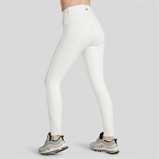 Montar ridebukser "Megan Yati" højtaljet m. fuldgrip - hvid