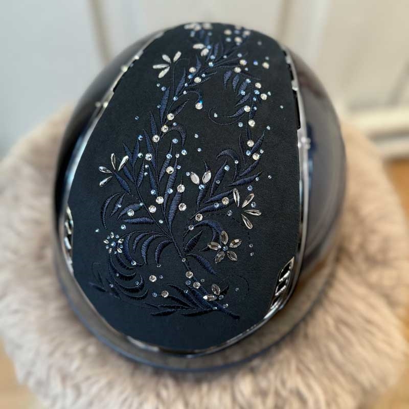 Samshield Miss Shield Glossy 2.0 - navy/Chrome m. Flower Swarovski Jewelry