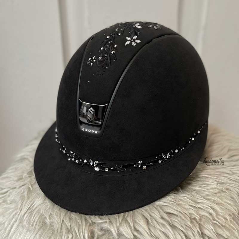 Samshield Miss Shield Premium Alcantara 2.0 - sort/matt black m. Flower Swarovski Jewelry +5 Swarovski