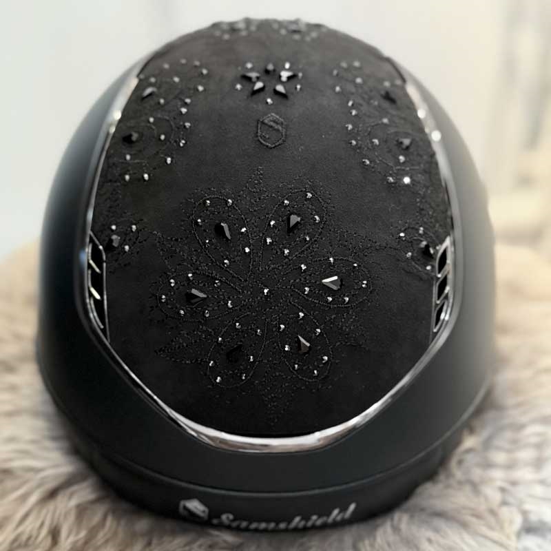 Samshield Miss Shield Shadowmatt 2.0 - sort/Black Chrome m. Crystal Bloom