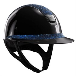 Samshield Miss Shield Shadow Glossy - sort/black chrome/Crystal Fabric Bermuda Blue