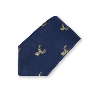 Oxford Blue Slips, Woven silk Hjort, Navy