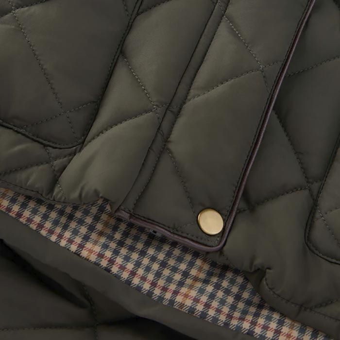 Oxford Blue Clara Quiltet jakke detalje