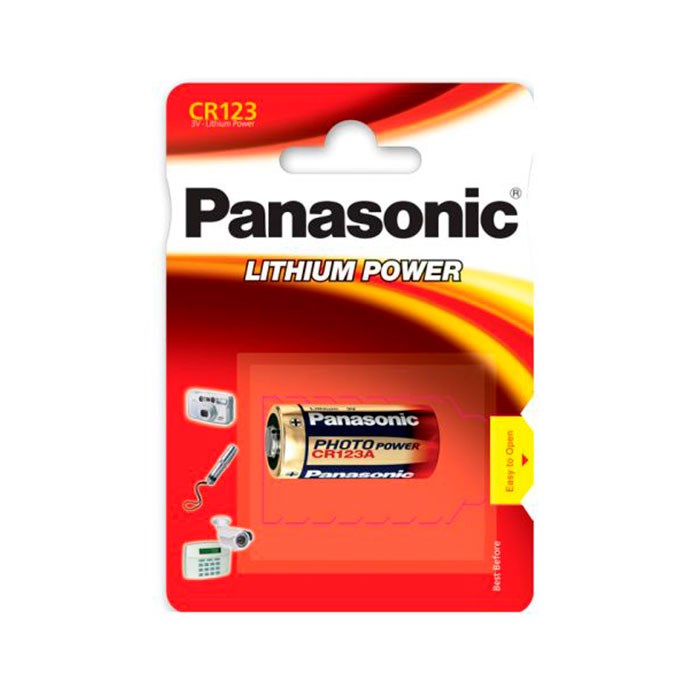 Panasonic CR123A 3V Lithium Power batteri - 1 Stk.