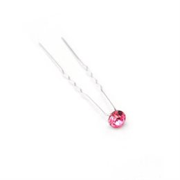 SD® hårnål m. stor krystal - pink