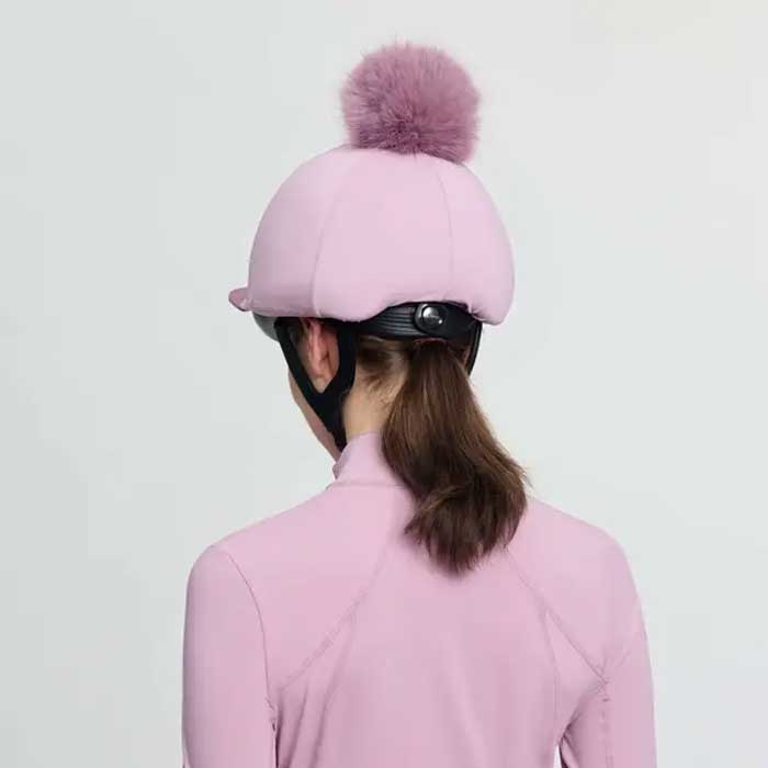 Lemieux hjelmovertræk "Classique Pom Hat Silk" - Fondant