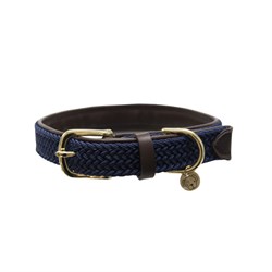 Kentucky hundehalsbånd "Plaited" - navy