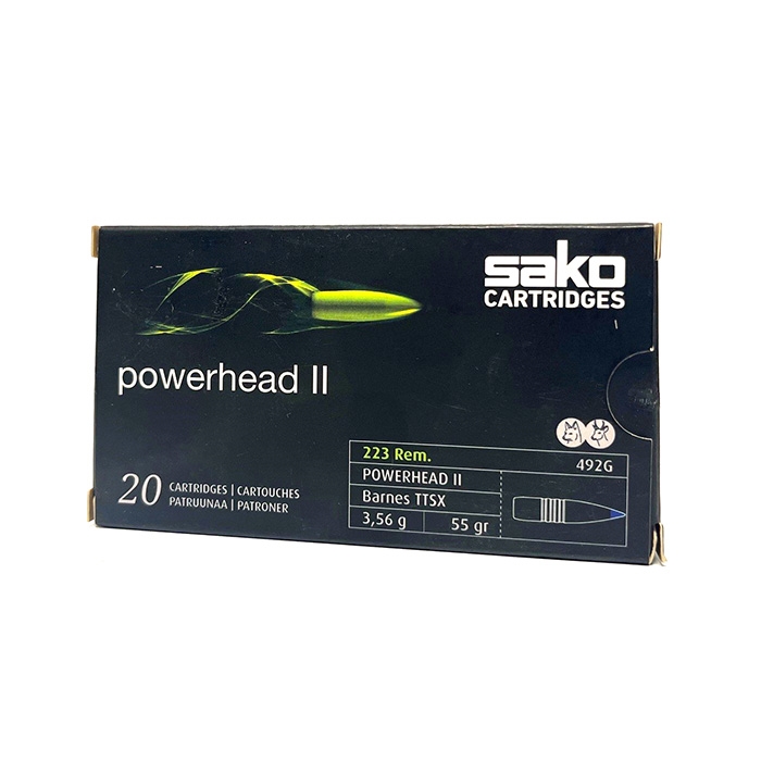 Sako Powerhead II kal. 223 Rem 3,56 g – Optimal præcision til din jagt