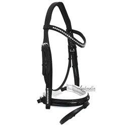 By Weber Eleganza trense med hvid foring og krystaller