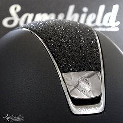 Samshield Shadowmatt ridehjelm med Crystal Fabric stjernehimmel og Swarovski krystaller