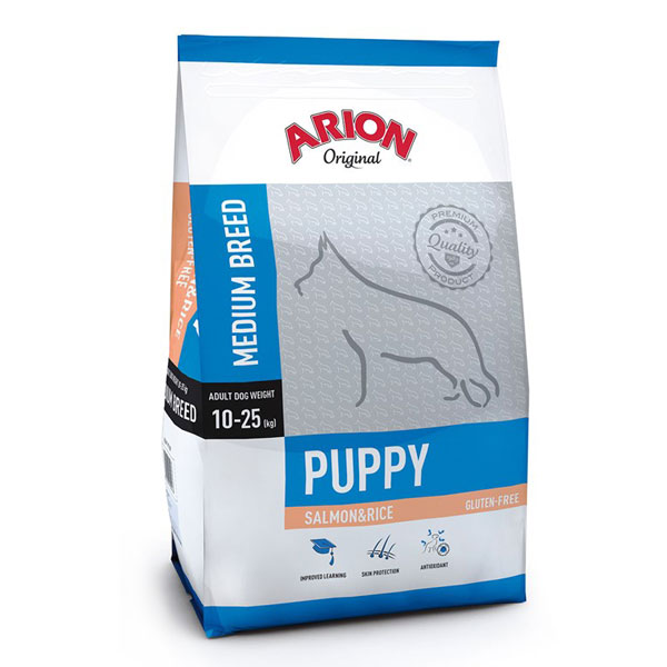 Arion Puppy Medium Breed Salmon  Rice 12 kg.