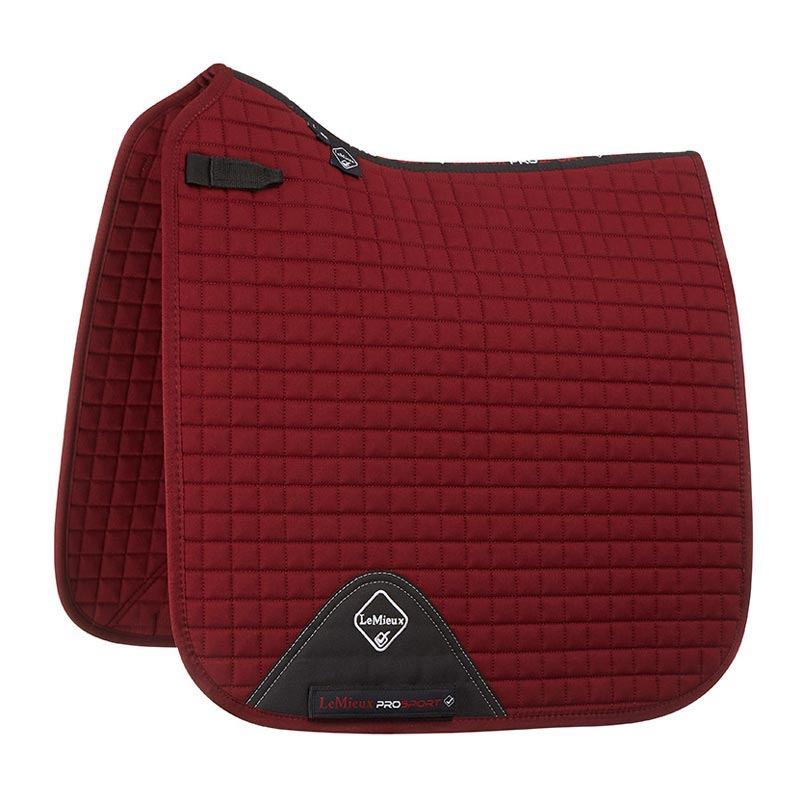 LeMieux Dressage Cotton underlag - burgundy