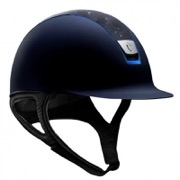 Navy Samshield Shadowmatt ridehjelm med Shimmer top