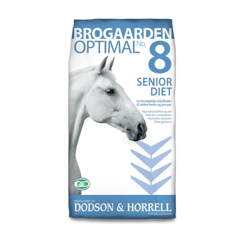 Brogaarden Optimal no8 Senior Diet Foder til ældre heste