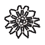 SD Design hårnet m. perler og krystaller - sort