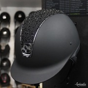 Samshield Shadowmatt ridehjelm med top i Crystal Medley med Swarovski krystaller