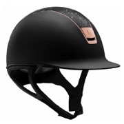 Samshield Shadowmatt ridehjelm med rosegold trim og crystal fabric