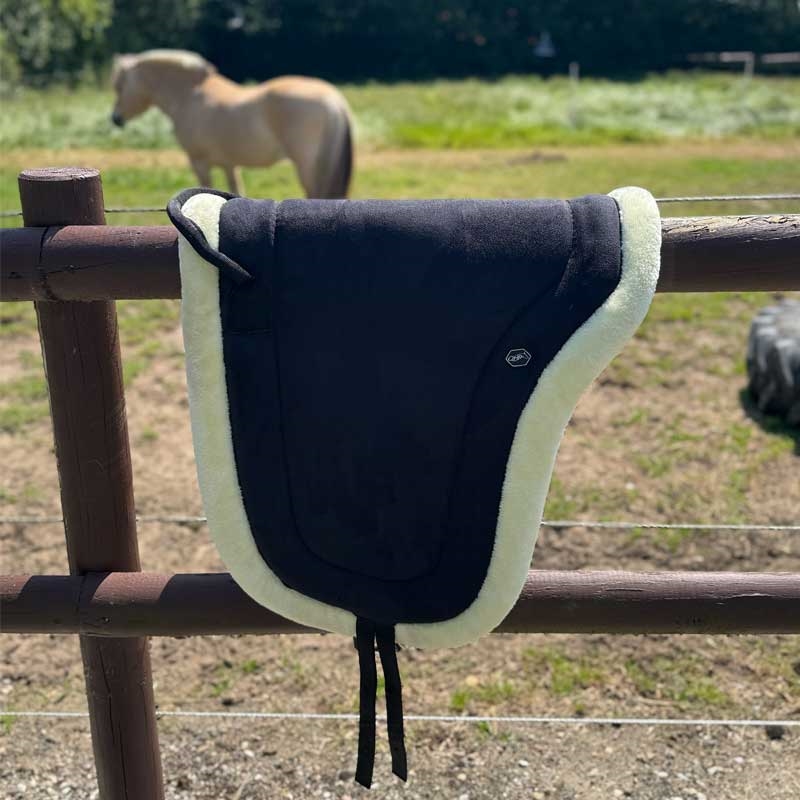 QHP Bareback Pad - sort/natur - på fold