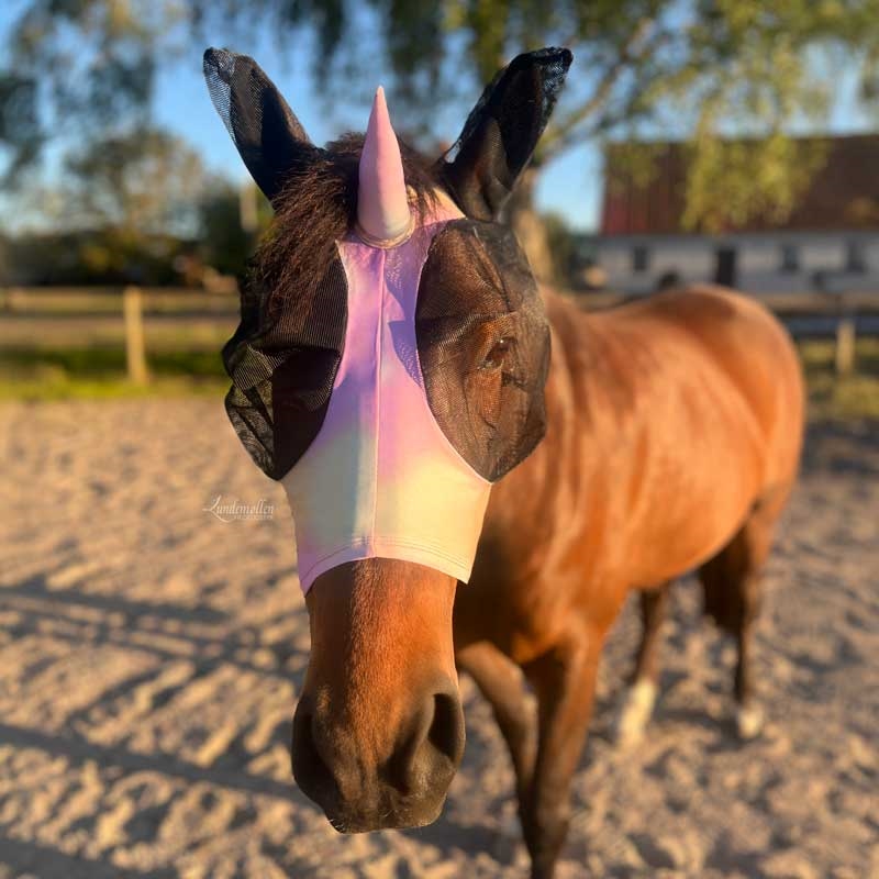QHP fluemaske "Unicorn" med enhjørningehorn