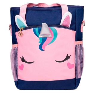 QHP strigletaske ''Unicorn'' - pink/navy