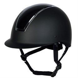 Harrys Horse ridehjelm "Regal Glossy" - sort/sølv