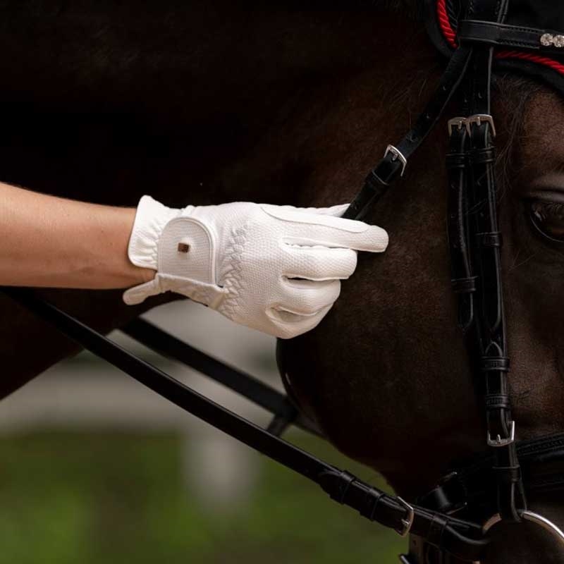 ROECKL ridehandsker "Roeck Grip" - hvid