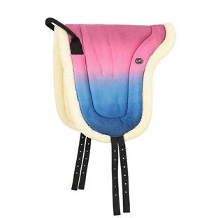 QHP Bareback Pad "Rosalynn" - Pink/Blå