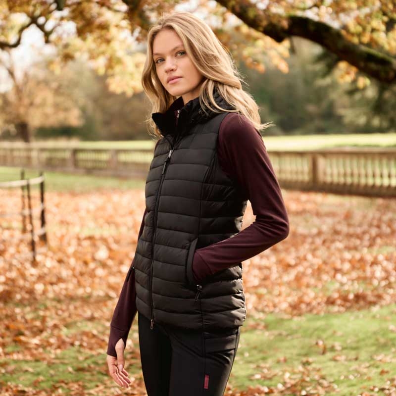 LeMieux puffer vest "Rose Hooded" - sort
