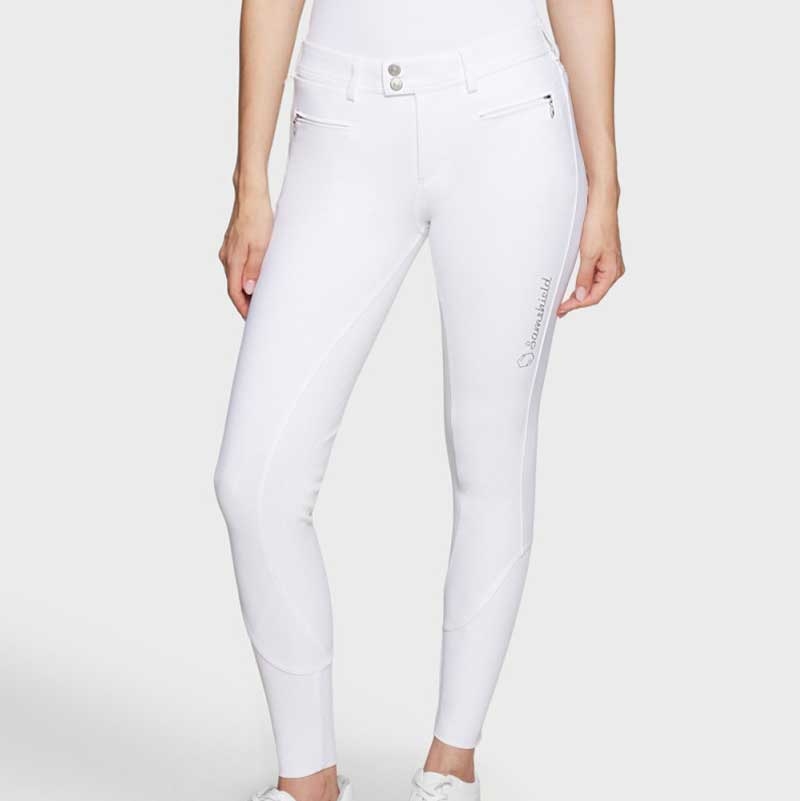 Samshield ridebukser "Diane" - hvid m. fuldgrip