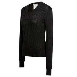 Lisa twisted kabelstrik pullover sweater fra Samshield i sort
