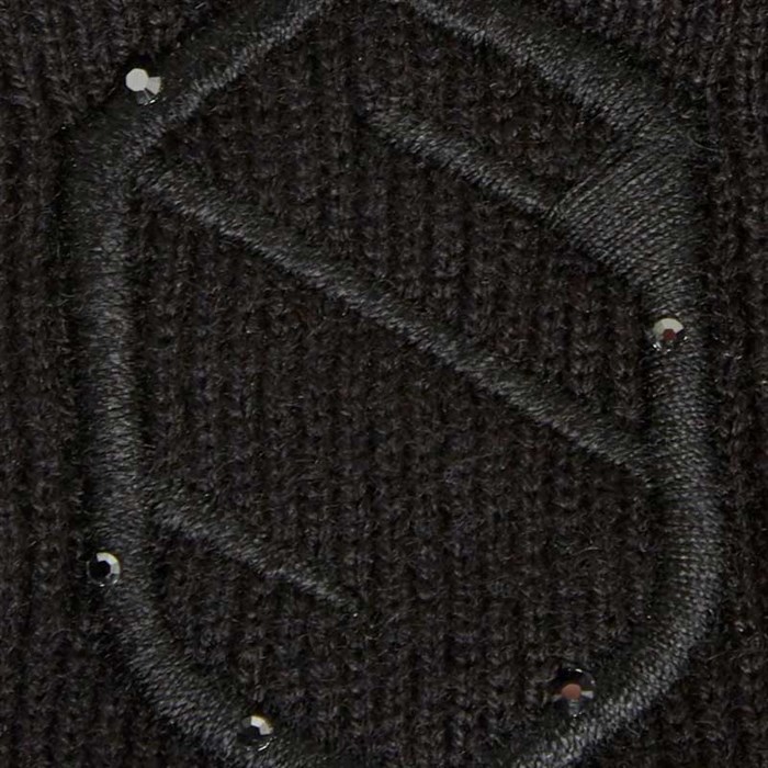 Tæt på Samshield logo med swarovski krystaller