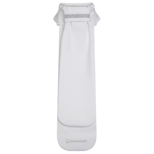 Samshield plastron "Crystal Fabric" - hvid/sølv