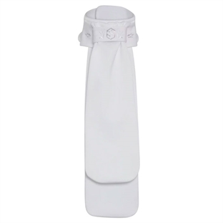 Samshield plastron "Flower Jewelry" - hvid/sølv