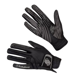 Samshield ridehandsker "V-Skin Swarovski" - sort