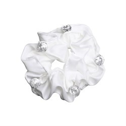SD Design elastik "Alycia Scrunchie" - hvid