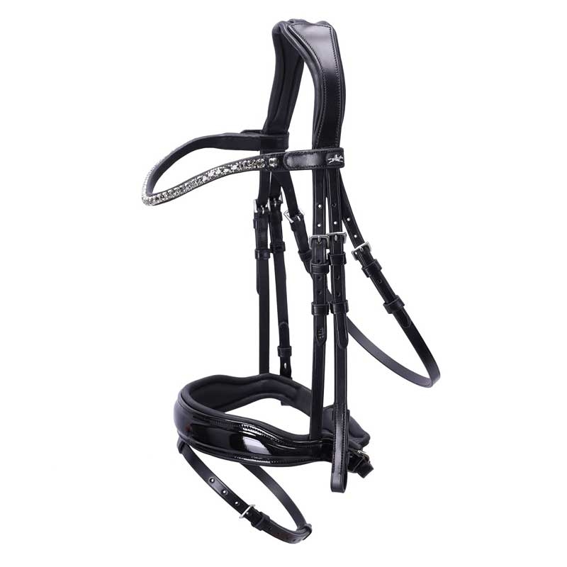 Schockemöhle trense "Siena" - sort m. lak