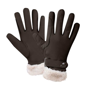 ELT "St. Moritz" vinter ridehandsker med plys - espresso