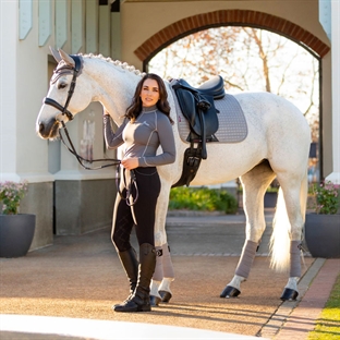 LeMieux Dressage Suede underlag - grå